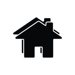 House real estate icon silhouette