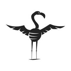Flamingo Logo template Isolated. Brand Identity. Icon Abstract Vector graphic