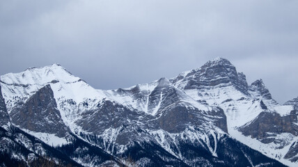 Fototapeta premium snow covered mountains in winter