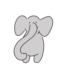かわいいゾウのイラスト
