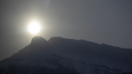 sunset in the mountains
