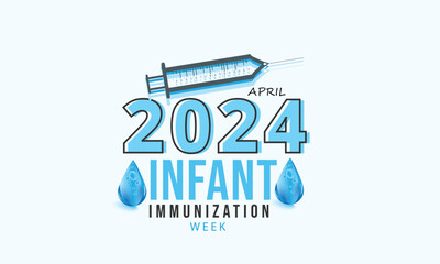 Obraz premium National infant immunization week. background, banner, card, poster, template. Vector illustration.