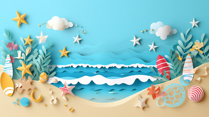 illustration of splashing sea water backdrop decoration