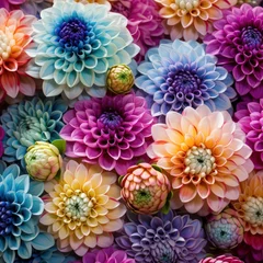 Poster Colorful dahlia texture background © crazyass