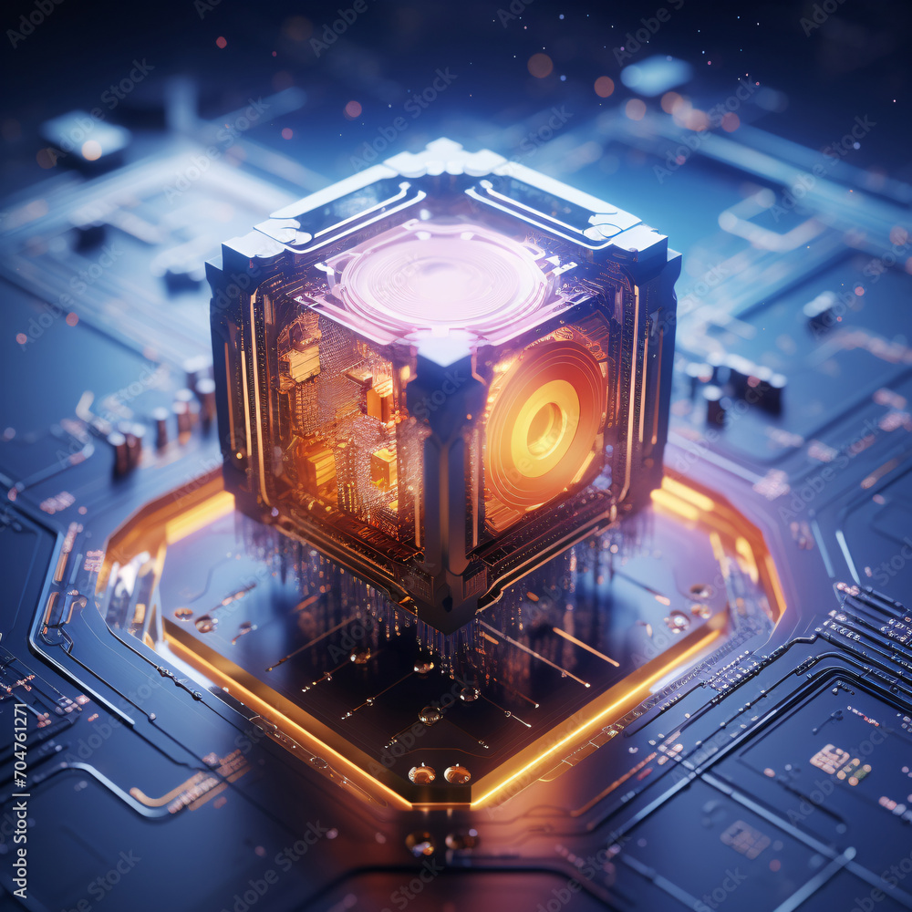 Poster future technology advanced quantum computer