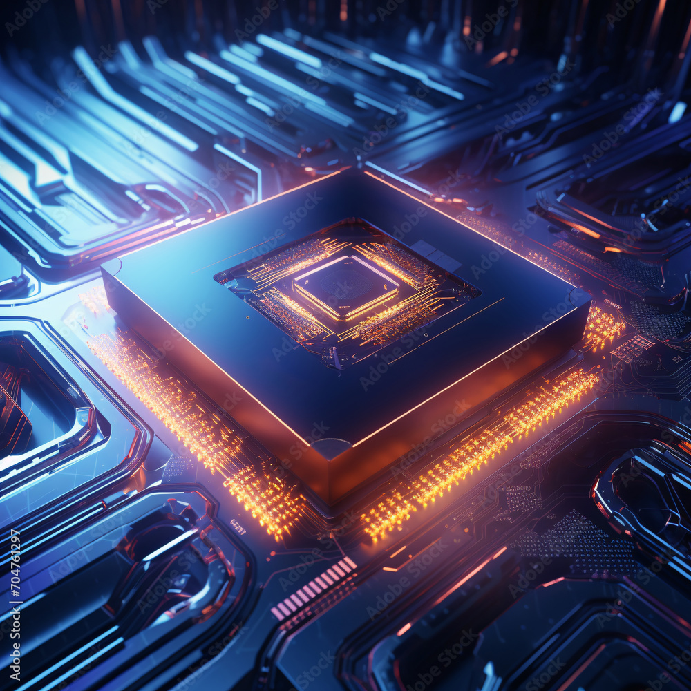 Poster future technology advanced quantum computer