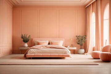 A minimalistic luxury bed room interior design