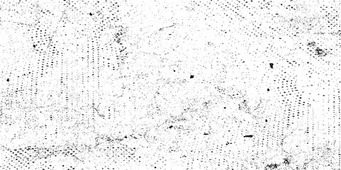 Black and white dusty grunge effect. Distressed overlay texture of rusted peeled metal. grunge background. abstract halftone vector illustration - obrazy, fototapety, plakaty