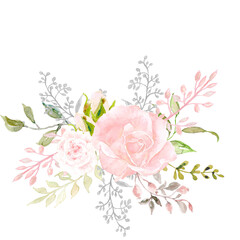 Watercolor Flower Floral Arrangement Illustration