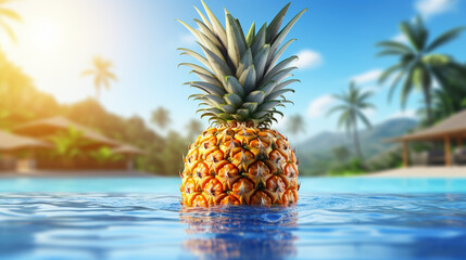 pineapple on the beach