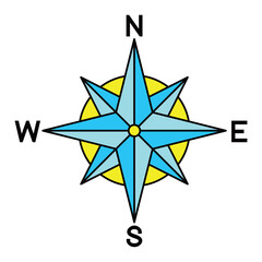 compass icon design. guidance instrument sign and symbol.