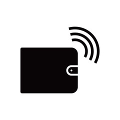 wallet icon design. digital saving and payment sign and symbol.