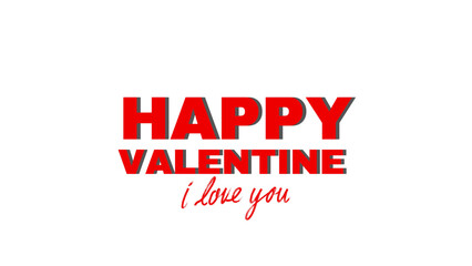 typography happy valentine with white backgrounds 