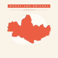 Obraz premium Vector illustration vector of Monza and Brianza map Italy