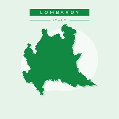 Vector illustration vector of Lombardy map Italy