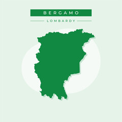 Vector illustration vector of Bergamo map Italy