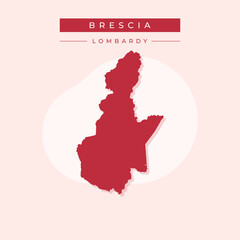 Vector illustration vector of Brescia map Italy