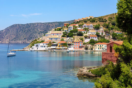 Colorful Assos town, Kefalonia, Greece