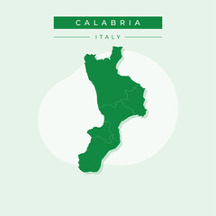Vector illustration vector of Calabria map Italy