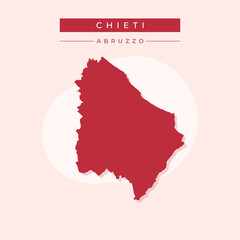 Vector illustration vector of Chieti map Italy