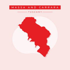 Vector illustration vector of Massa and Carrara map Italy