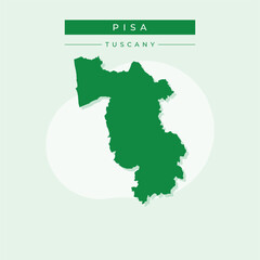 Vector illustration vector of Pisa map Italy