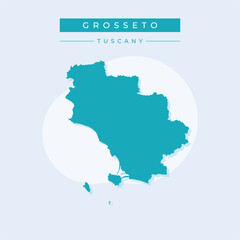 Vector illustration vector of Grosseto map Italy