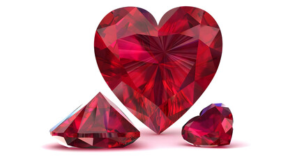 ruby on white background (high resolution 3D image).