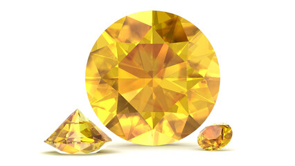 beautiful gem on white background (high resolution 3D image)