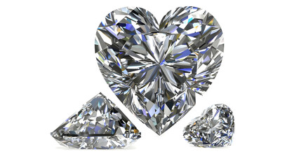 diamond on white background (high resolution 3D image)