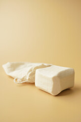 natural soap bar on table 