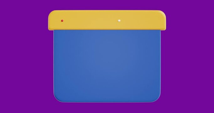 3D Animation of Ads Block with Chroma Key Background