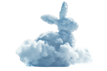 cloud formation that resembles the shape of a bunny or rabbit