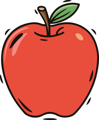 red apple illustration