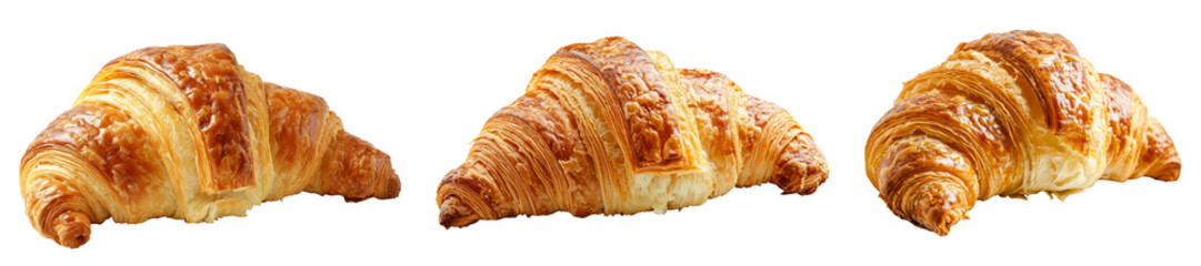 Croissant isolated on transparent background. png collection
