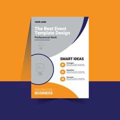 Stylish red modern business brochure design template