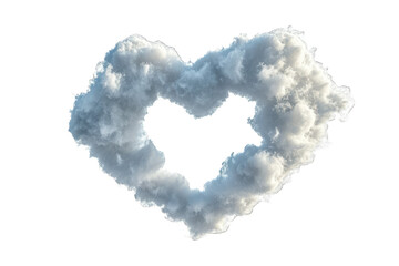 Fototapeta premium heart-shaped cloud formation against a clear sky