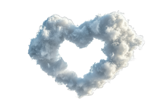 heart-shaped cloud formation against a clear sky