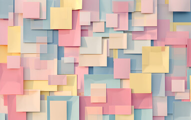 Vibrant Abstract Wall with Colorful Paper Patterns
