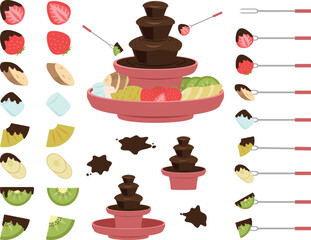 チョコレートフォンデュとフルーツの盛り合わせセット