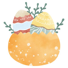 Easter Day cute egg,flowers and rabbit for Easter Day 