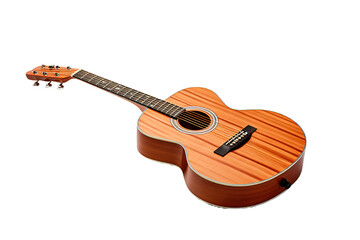 Obraz premium Classical acoustic guitar isolated on a Transparent background. Generative AI