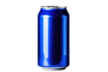 Aluminum can with water drops isolated on a Transparent background. Generative AI