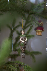 New Year or Christmas tree with different toys