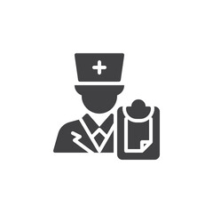 Doctor prescription vector icon