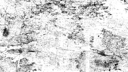 Abstract black and white gritty grunge background. black and white rough vintage distress background. Grunge texture overlay with rough and fine grains isolated on white background.