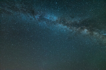 Fototapeta premium Blue night sky, Milky Way