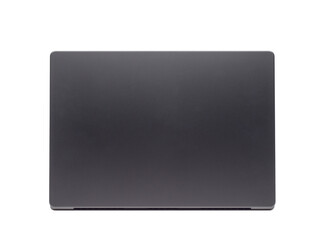 Back view Of the latest laptop Designed to be slim modren , isolated on transparent background with clipping path