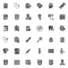Health checkup vector icons set