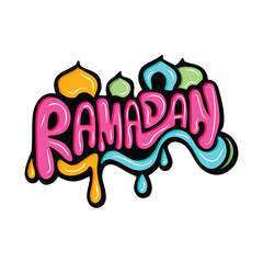 ramadan with hand drawn design